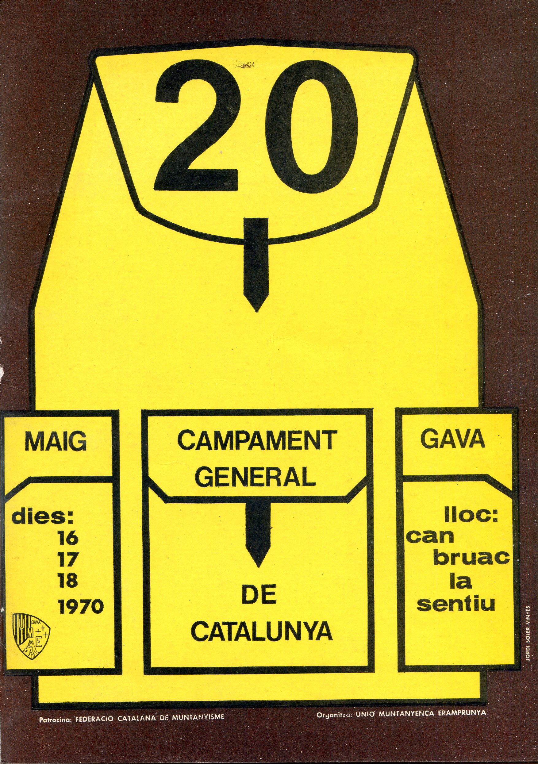 20è Campament General de Catalunya : Can Bruach (La Sentiu) : 16, 17 i 18 de maig de 1970 - Portada